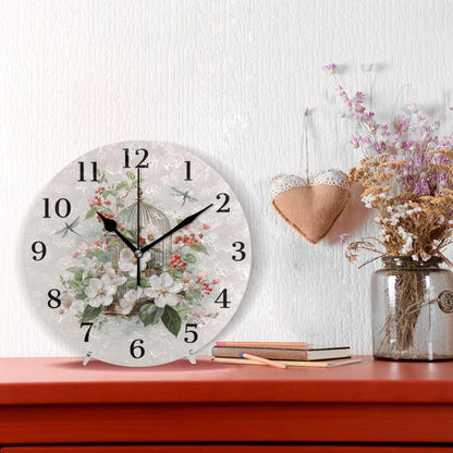 Lemon Yellow Wall Clock Silent Non-Ticking Battery Operated Clocks 9.5 Inch for Kitchen Home Living Room