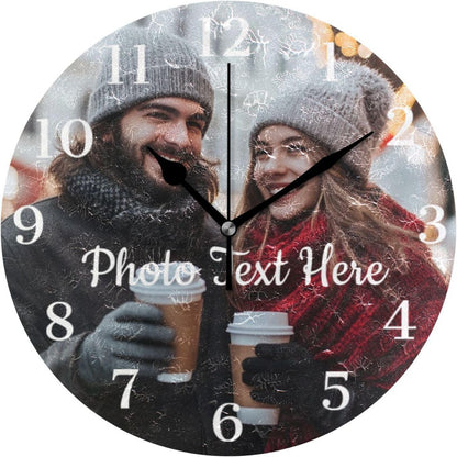 Lemon Yellow Wall Clock Silent Non-Ticking Battery Operated Clocks 9.5 Inch for Kitchen Home Living Room