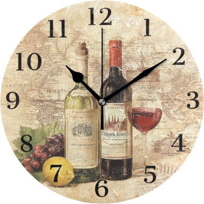 Lemon Yellow Wall Clock Silent Non-Ticking Battery Operated Clocks 9.5 Inch for Kitchen Home Living Room