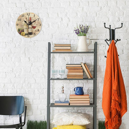 Lemon Yellow Wall Clock Silent Non-Ticking Battery Operated Clocks 9.5 Inch for Kitchen Home Living Room