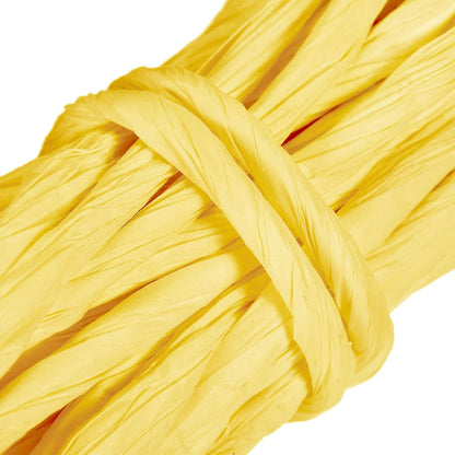 Raffia Paper Craft Rope Packing 16.4 Yards Handmade Twisted Paper Craft String/Cord for DIY Decoration Gift Packaging Lemon Yellow
