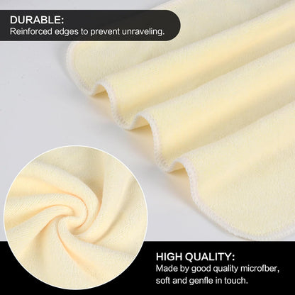 Microfiber Facial Cloths Fast Drying Washcloth 12inch x 12inch Absorbent Face Wash Cloth Soft Makeup Remover Cloths