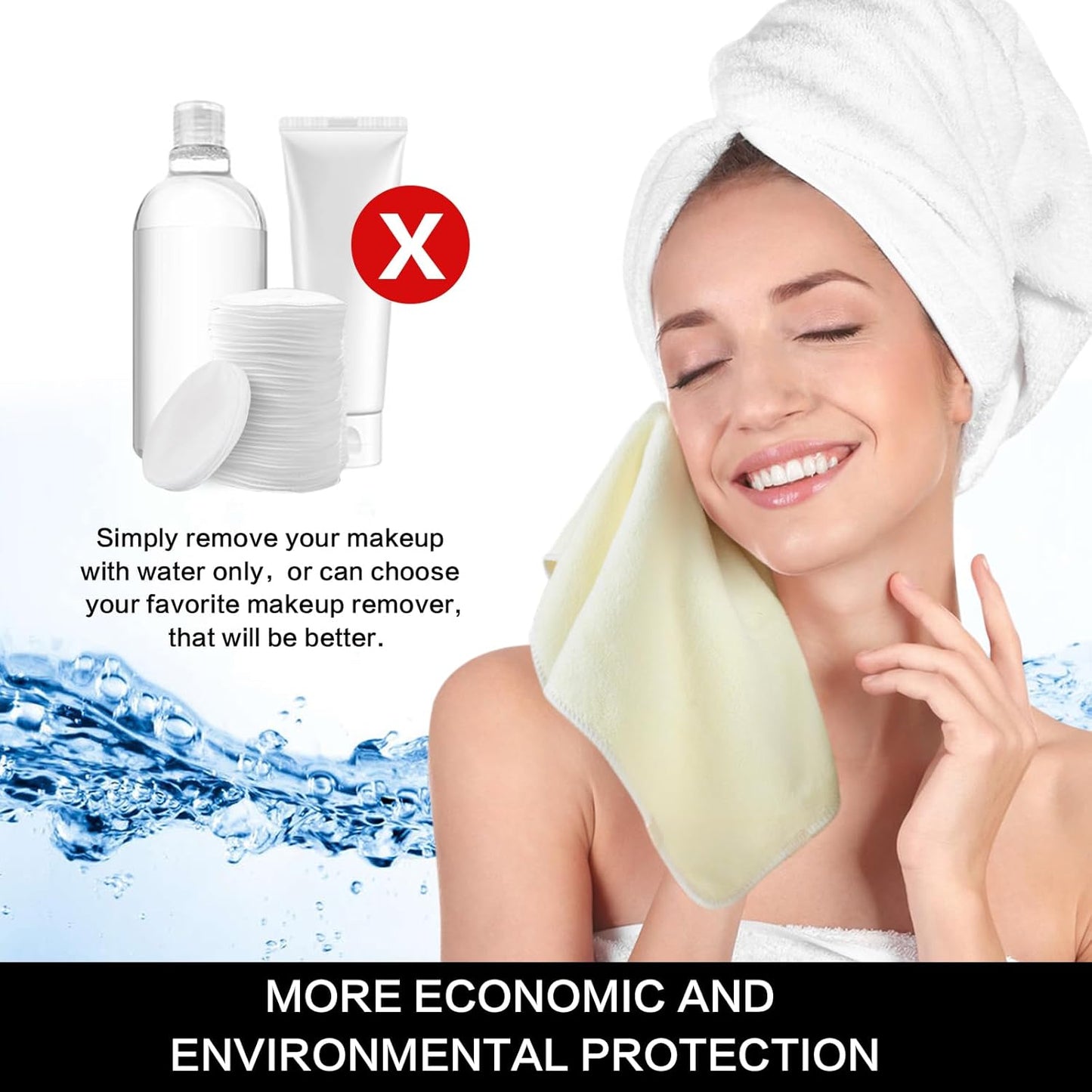 Microfiber Facial Cloths Fast Drying Washcloth 12inch x 12inch Absorbent Face Wash Cloth Soft Makeup Remover Cloths