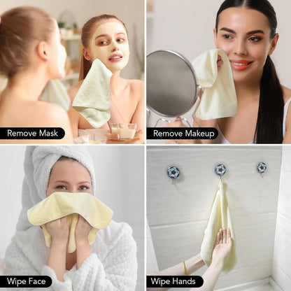 Microfiber Facial Cloths Fast Drying Washcloth 12inch x 12inch Absorbent Face Wash Cloth Soft Makeup Remover Cloths