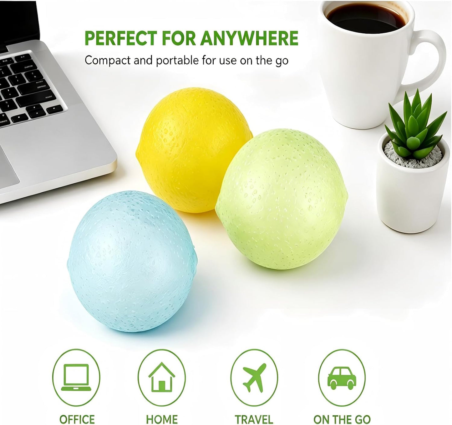 3Pcs Lemon Stress Balls, Soft & Sturdy Lemon Squeeze Toys Effective Anxiety Relief Fidget Toys, Fun Hand Stress Relief, Halloween, Christmas, Birthdays, and Friend Gifts, Suitable for Ages 18 and up