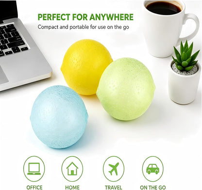 3Pcs Lemon Stress Balls, Soft & Sturdy Lemon Squeeze Toys Effective Anxiety Relief Fidget Toys, Fun Hand Stress Relief, Halloween, Christmas, Birthdays, and Friend Gifts, Suitable for Ages 18 and up