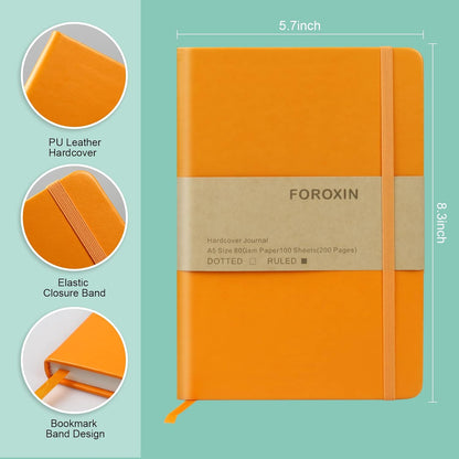 Journal notebook (A5-Lined,Yellow Color),192 Pages, Medium 5.7X8.3 inches - 80 gsm Thick Paper, Hardcover