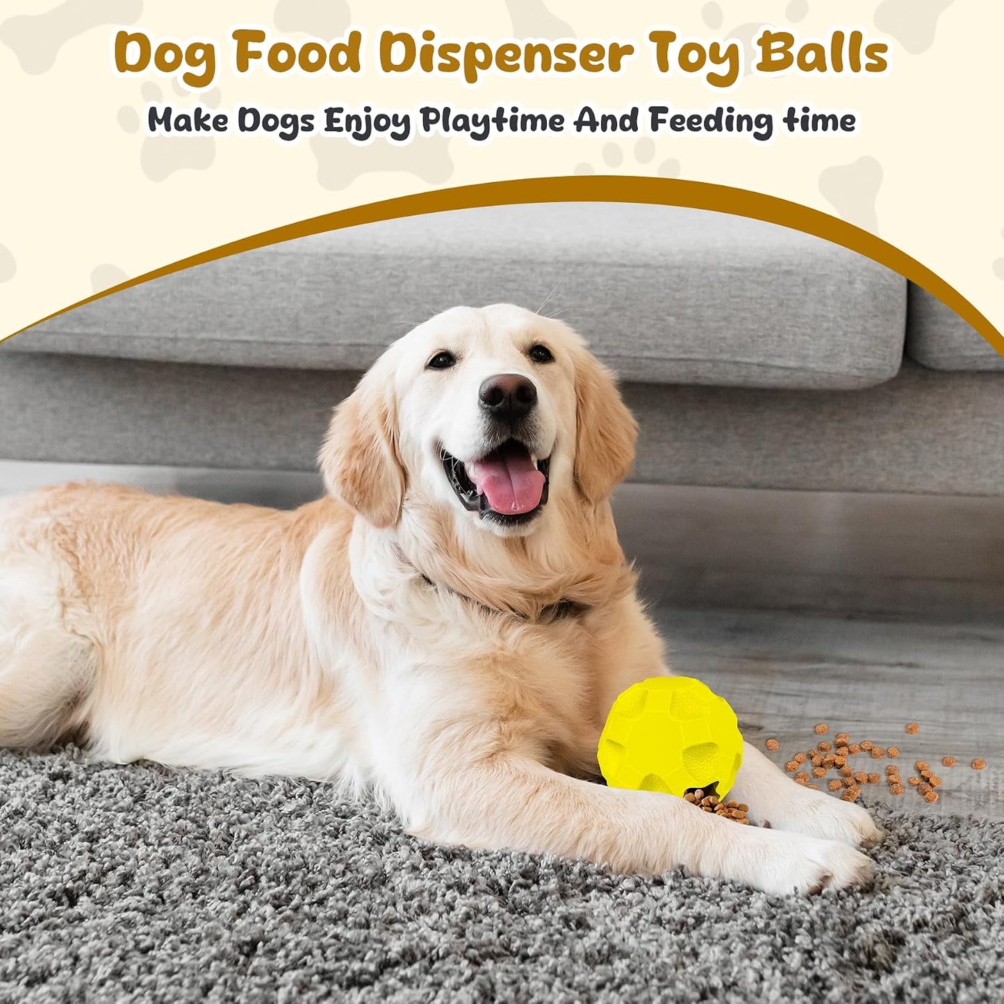 Interactive Dog Puzzle Toys for Boredom, Dog Treat Balls for Large Dogs | Dogs Enrichment Toys to Keep Them Busy, Tough Treat Dispensing Dog Toys, Interactive Dogs Toys for Boredom to Keep Them Busy