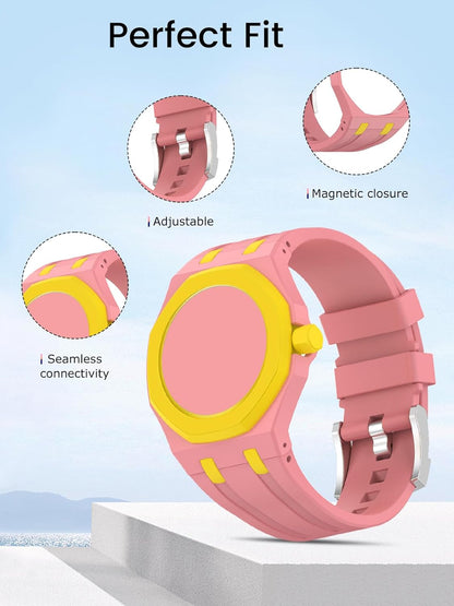 for Swatch Royal Pop Watch Silicone Sport Band,Durable Outdoor Strap,Soft Breathable Wristband Replacement for Fitness,Hiking,Running,Everyday Wear