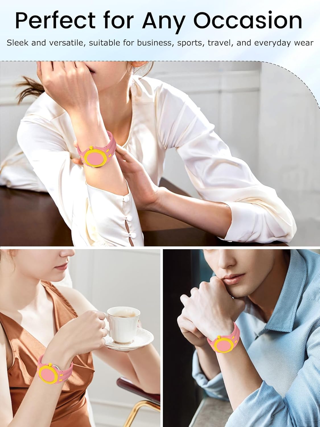 for Swatch Royal Pop Watch Silicone Sport Band,Durable Outdoor Strap,Soft Breathable Wristband Replacement for Fitness,Hiking,Running,Everyday Wear