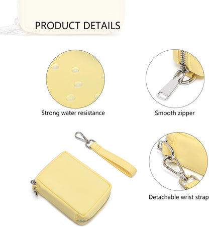 Women's Wristband Bag – Lightweight Nylon Wallet, Ideal for Everyday Use and Travel (Nylon/Yellow)