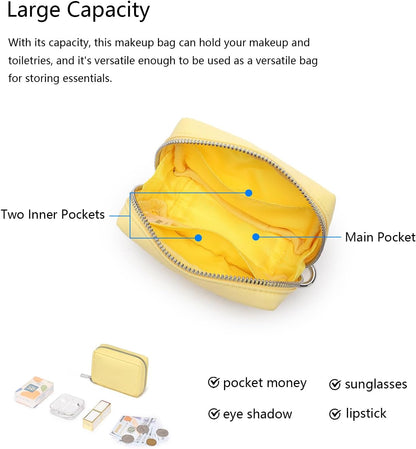 Women's Wristband Bag – Lightweight Nylon Wallet, Ideal for Everyday Use and Travel (Nylon/Yellow)