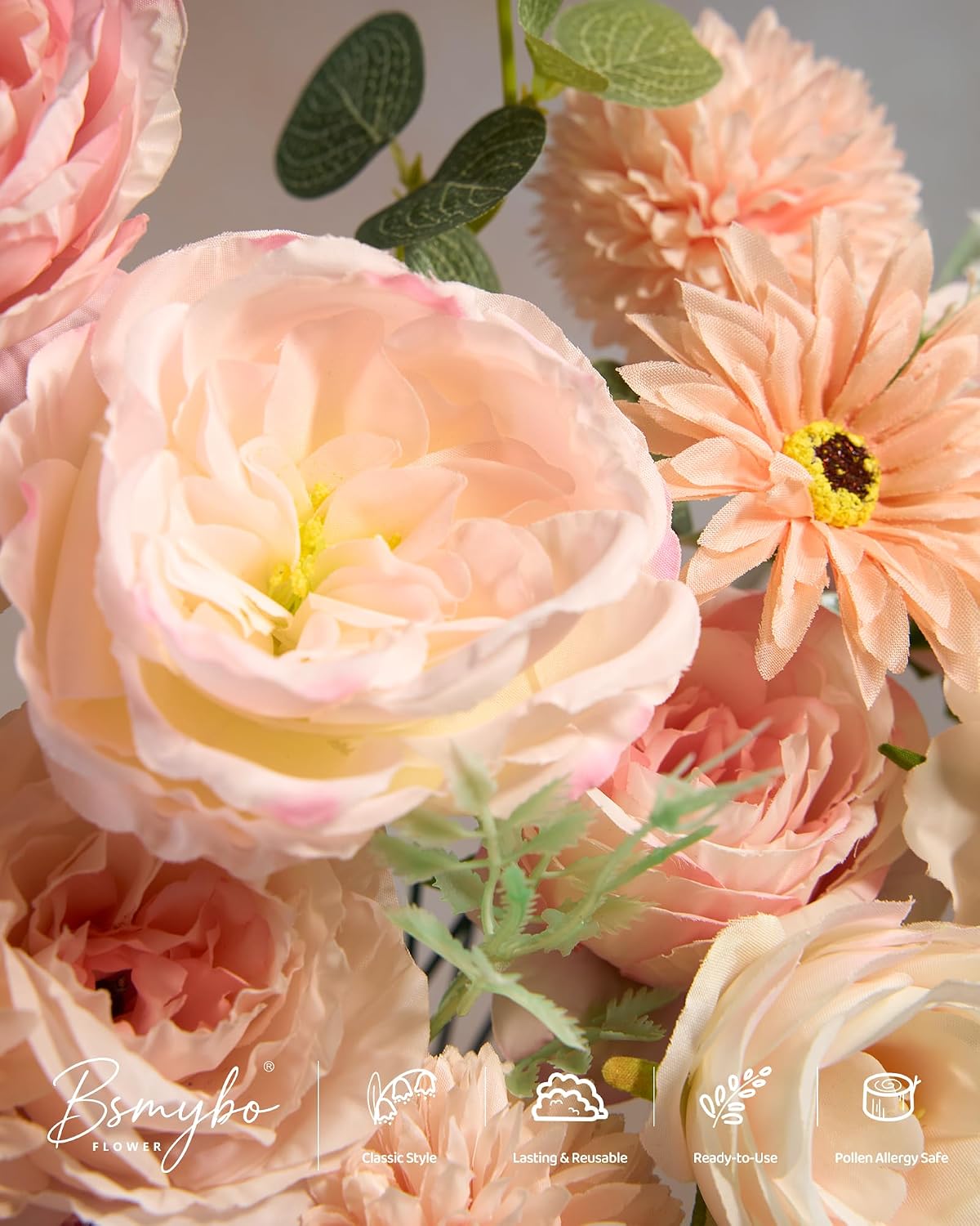 Artificial Flowers Combo Box Yellow Fake Flower for Wedding Decorations | Mix Silk Dahlia Rose Flowers with Stem for DIY Bridal Bouquet, Table Centerpiece, Floral Arrangement, Baby Shower Decorations