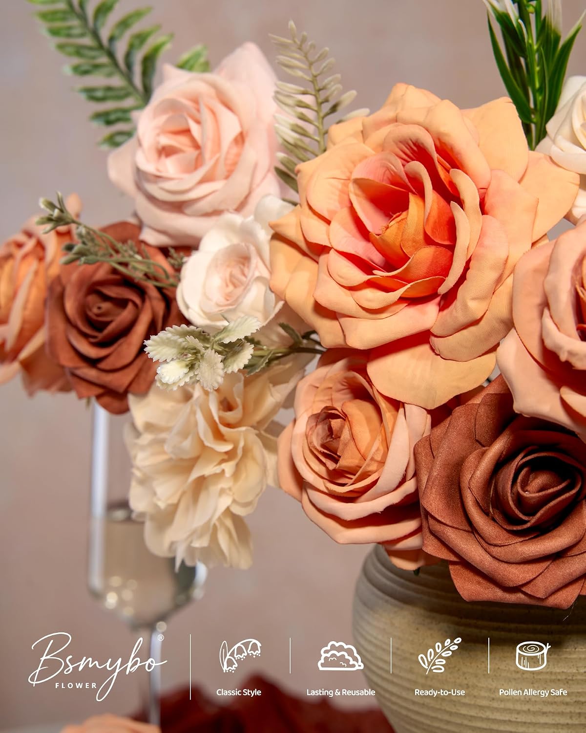 Artificial Flowers Combo Box Yellow Fake Flower for Wedding Decorations | Mix Silk Dahlia Rose Flowers with Stem for DIY Bridal Bouquet, Table Centerpiece, Floral Arrangement, Baby Shower Decorations