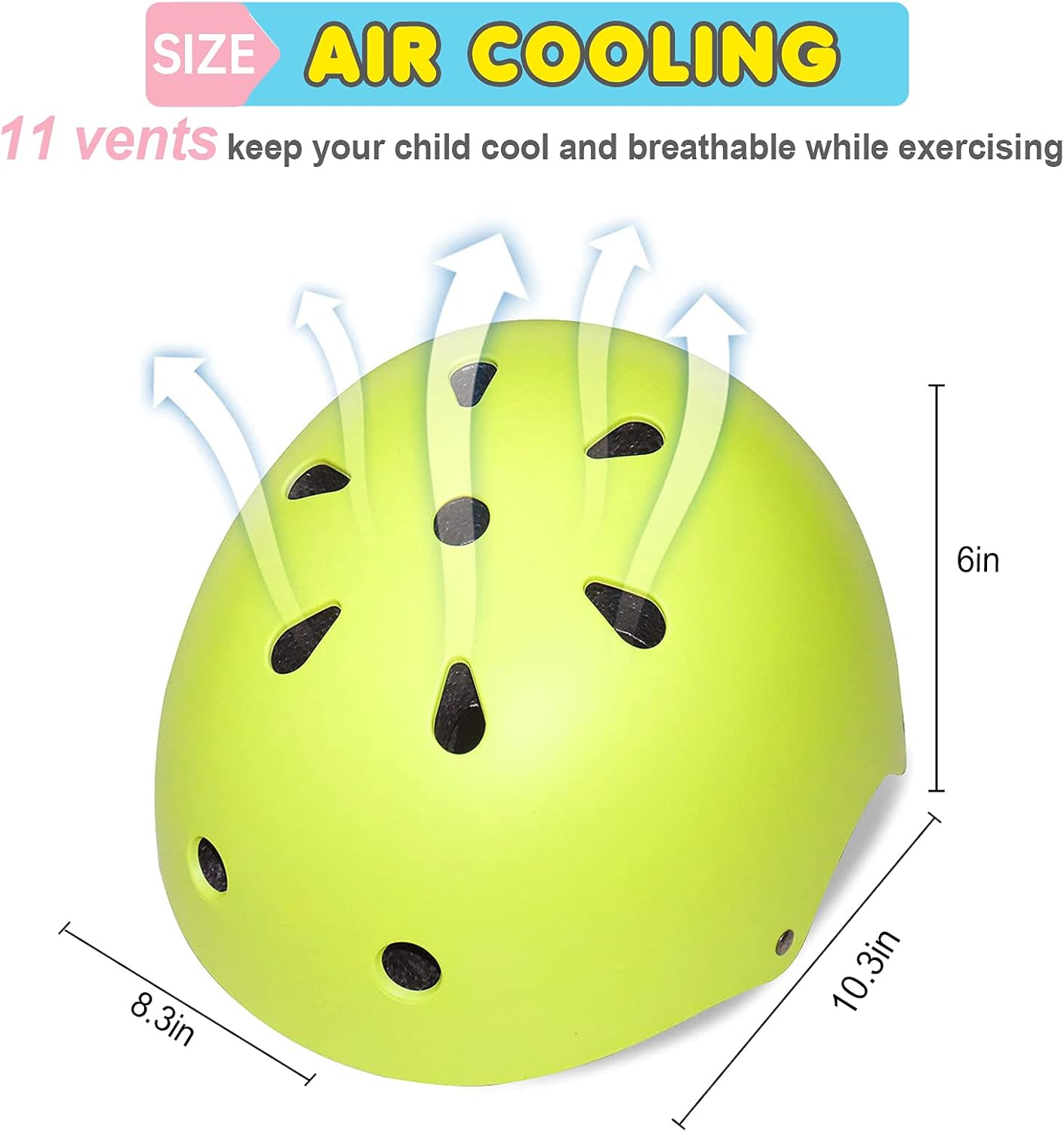 Kids Bike Helmet Ventilation & Adjustable Toddler Helmet for Ages 2-14 Kids Boys Girls Multi-Sport Helmet for Skateboard Roller Skateing Bicycle Scooter blance Bike