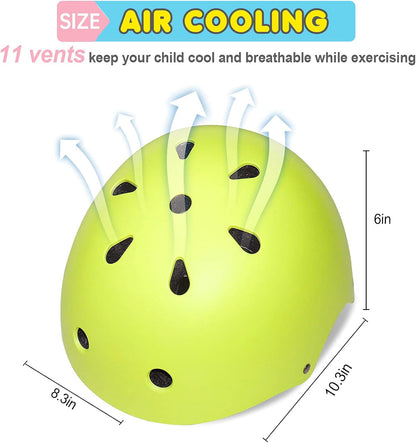 Kids Bike Helmet Ventilation & Adjustable Toddler Helmet for Ages 2-14 Kids Boys Girls Multi-Sport Helmet for Skateboard Roller Skateing Bicycle Scooter blance Bike