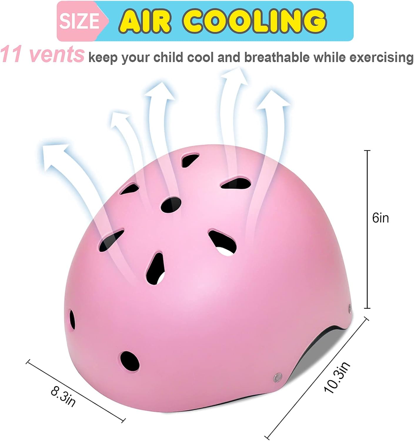 Kids Bike Helmet Ventilation & Adjustable Toddler Helmet for Ages 2-14 Kids Boys Girls Multi-Sport Helmet for Skateboard Roller Skateing Bicycle Scooter blance Bike