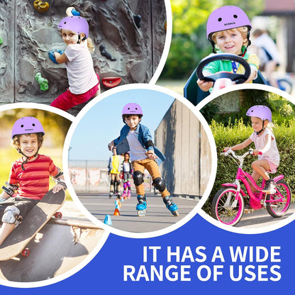 Kids Bike Helmet Ventilation & Adjustable Toddler Helmet for Ages 2-14 Kids Boys Girls Multi-Sport Helmet for Skateboard Roller Skateing Bicycle Scooter blance Bike