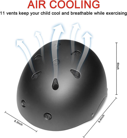 Kids Bike Helmet Ventilation & Adjustable Toddler Helmet for Ages 2-14 Kids Boys Girls Multi-Sport Helmet for Skateboard Roller Skateing Bicycle Scooter blance Bike