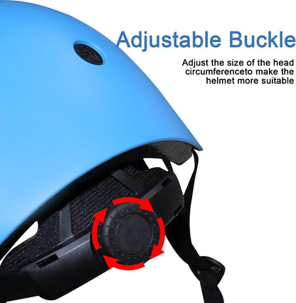 Kids Bike Helmet Ventilation & Adjustable Toddler Helmet for Ages 2-14 Kids Boys Girls Multi-Sport Helmet for Skateboard Roller Skateing Bicycle Scooter blance Bike