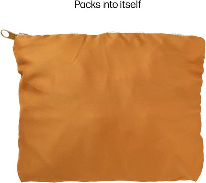 Slouchy Bag for Women & Men - Crescent Sling Bag with Adjustable Strap and Zip Pocket, Unstructured & Foldable (Goldie, Regular)