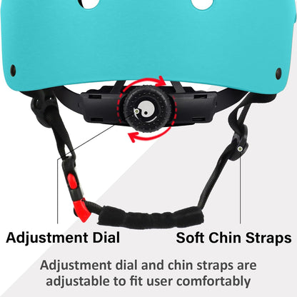 Skateboard Bike Helmet, 3 Sizes for Adult Youth & Kids | Lightweight, Adjustable, Certified Multi-Sport for Bicycle, Inline/Roller Skates, Kick Scooter