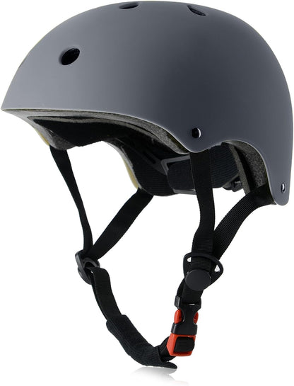 Skateboard Bike Helmet, 3 Sizes for Adult Youth & Kids | Lightweight, Adjustable, Certified Multi-Sport for Bicycle, Inline/Roller Skates, Kick Scooter
