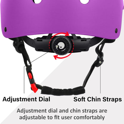 Skateboard Bike Helmet, 3 Sizes for Adult Youth & Kids | Lightweight, Adjustable, Certified Multi-Sport for Bicycle, Inline/Roller Skates, Kick Scooter