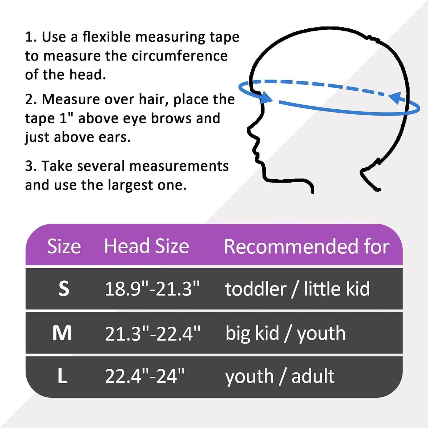 Skateboard Bike Helmet, 3 Sizes for Adult Youth & Kids | Lightweight, Adjustable, Certified Multi-Sport for Bicycle, Inline/Roller Skates, Kick Scooter