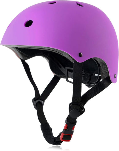 Skateboard Bike Helmet, 3 Sizes for Adult Youth & Kids | Lightweight, Adjustable, Certified Multi-Sport for Bicycle, Inline/Roller Skates, Kick Scooter