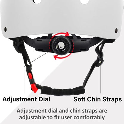 Skateboard Bike Helmet, 3 Sizes for Adult Youth & Kids | Lightweight, Adjustable, Certified Multi-Sport for Bicycle, Inline/Roller Skates, Kick Scooter