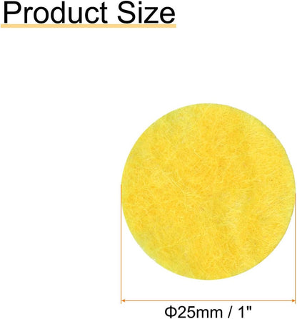 500pcs Round Felt Circles, 25mm 1" Pre Cut Felt Craft Pads Non-Woven Mini Felt Fabric Circles for DIY Sewing Handcraft Cut Projects Craft Finishing, Yellow