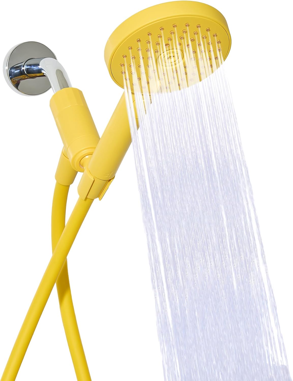 Handheld Shower Head, High Pressure, 3 Spray Functions Plus Pause, Extra Long 70 Inch Hose - Eco-friendly Materials - Easy DIY Installation - High Pressure Performance - Yellow