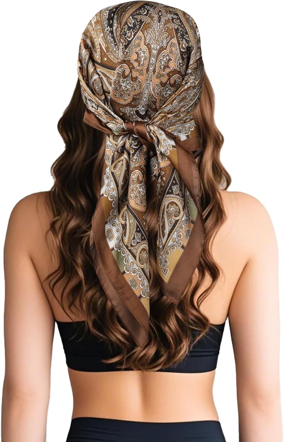 Head Hair Scarf for Women Like Satin Silk Scarf Bandana | Hair Wrapping Night, Large Square Scarves 27.5", Fashion Neck Scarves