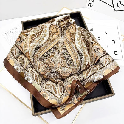 Head Hair Scarf for Women Like Satin Silk Scarf Bandana | Hair Wrapping Night, Large Square Scarves 27.5", Fashion Neck Scarves