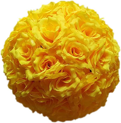 Artificial Flower Ball for Centerpieces Bridal Wedding Artificial Wedding Party Centerpieces Decorations, 7.8inch (5, Yellow)