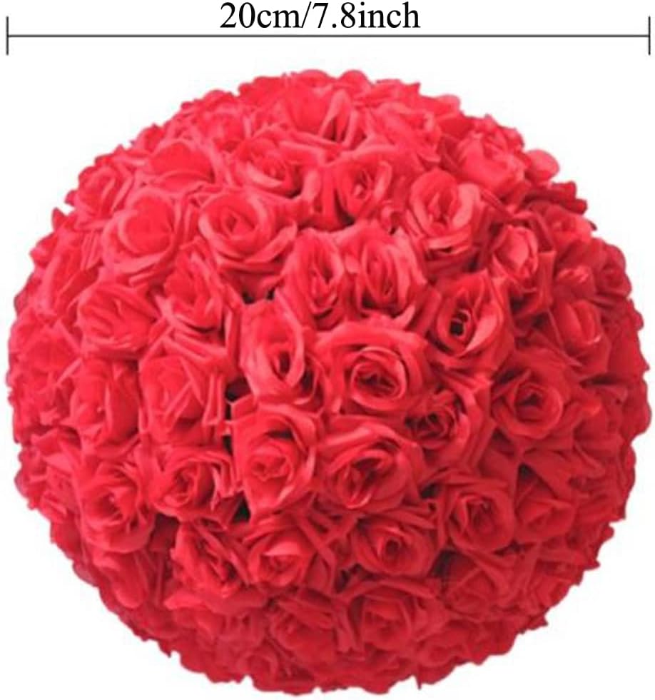 Artificial Flower Ball for Centerpieces Bridal Wedding Artificial Wedding Party Centerpieces Decorations, 7.8inch (5, Yellow)
