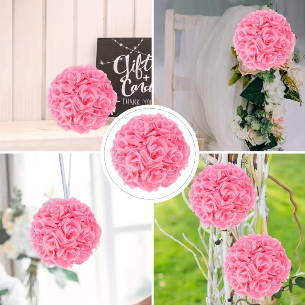 Artificial Flower Ball for Centerpieces Bridal Wedding Artificial Wedding Party Centerpieces Decorations, 7.8inch (5, Yellow)