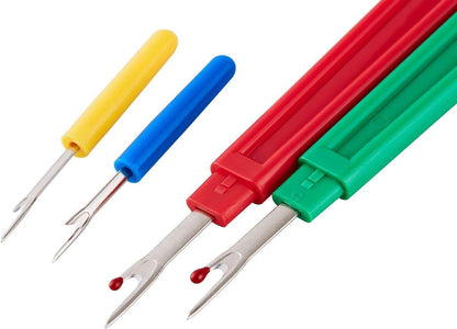 Seam Ripper, Sewing Stitch Ripper and Thread Remover Tool Kit, 2 Big+2 Small Embroidery Cutter and 1 Thread Snip(Yellow)