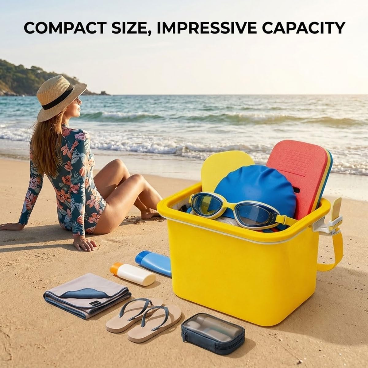 Huggea Waterproof Purse - Silicone Swimming Storage Bag & Foldable Lunch Bag