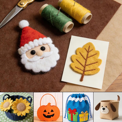 Felt Fabric 36'' X 36'' Large Felt Sheets Stiff Craft Felt by The Yard for DIY Crafts Letter Coaster Flower Ornament Sewing Party Decoration Christmas Supplies Nonwoven (Yellow)