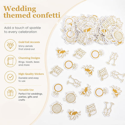 She Found Her Honey Confetti, Bee Theme Bridal Shower Party Decorations, Yellow and Pink, Bachelorette Birthday Cake Smash Photo Prop Supplies