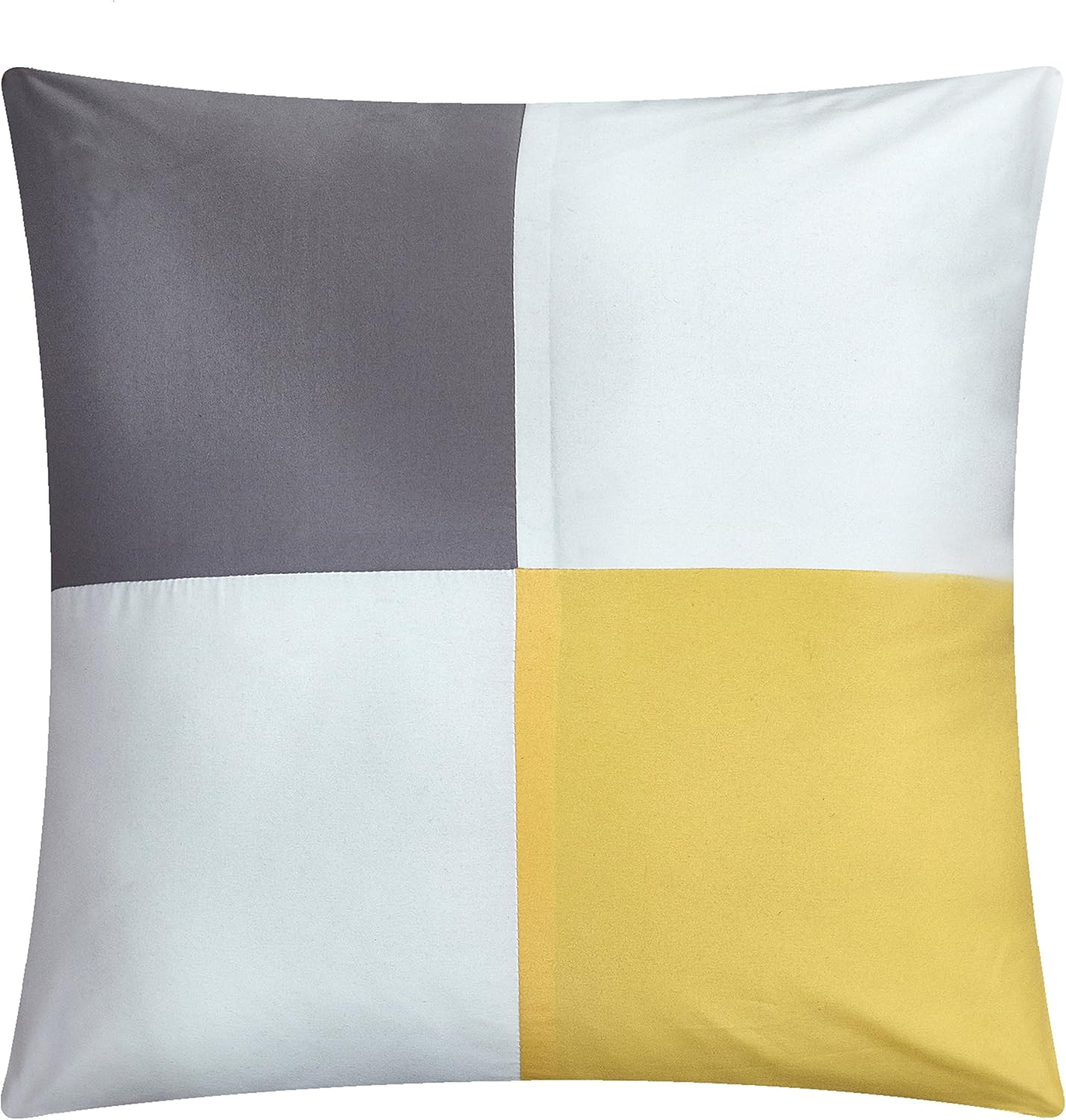 Clayton 10 Piece Comforter Set Pintuck Pieced Block Embroidery Bed in a Bag with Sheet Set, Queen Grey Yellow