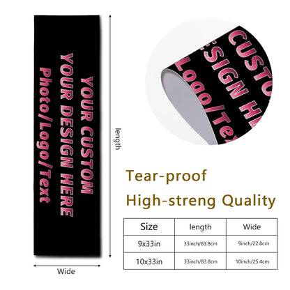Skateboard and Longboard Custom Grip Tape Sheet Add Your Photo Logo Text Personalized Skidproof Sticker, Customizable Wear-Proof Grip Tapes, Yellow
