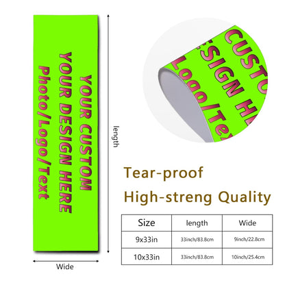 Skateboard and Longboard Custom Grip Tape Sheet Add Your Photo Logo Text Personalized Skidproof Sticker, Customizable Wear-Proof Grip Tapes, Yellow