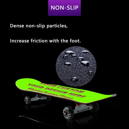 Skateboard and Longboard Custom Grip Tape Sheet Add Your Photo Logo Text Personalized Skidproof Sticker, Customizable Wear-Proof Grip Tapes, Yellow