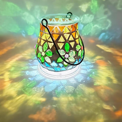 100g Petal Mosaic Tiles, High Transparency Stained Glass Mosaic Tiles, DIY Handmade Lampshade Artwork and Stained Glass Projects, Approx. 360 Pieces,Mixed Colors
