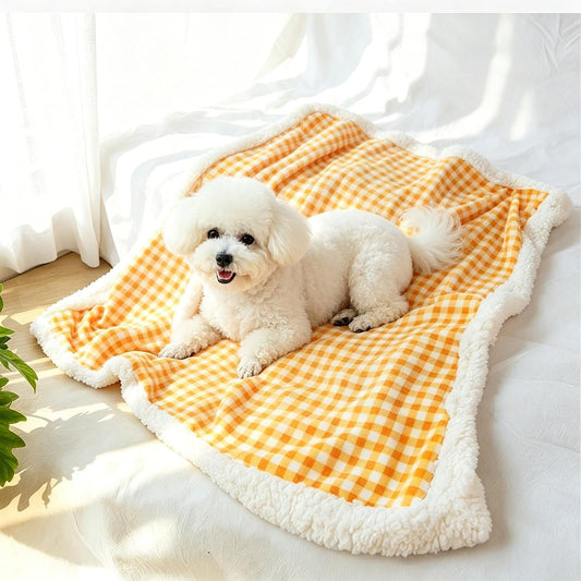 Yellow Dog Blanket, Emotional Support Blanket for Dogs & Kittens, Soft Comforting Pet Blanket for Small Medium Kittens Dogs (Yellow,27 * 40 inch)