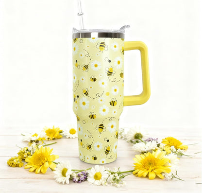 30 oz Stainless Steel Tumbler with lid and Straw,Yellow CoffeeTravel Mug Cup Water Botter, Lemon Gifts for Lemon Lovers - Colors B