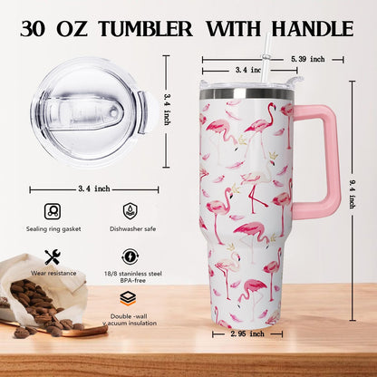 30 oz Stainless Steel Tumbler with lid and Straw,Yellow CoffeeTravel Mug Cup Water Botter, Lemon Gifts for Lemon Lovers - Colors B
